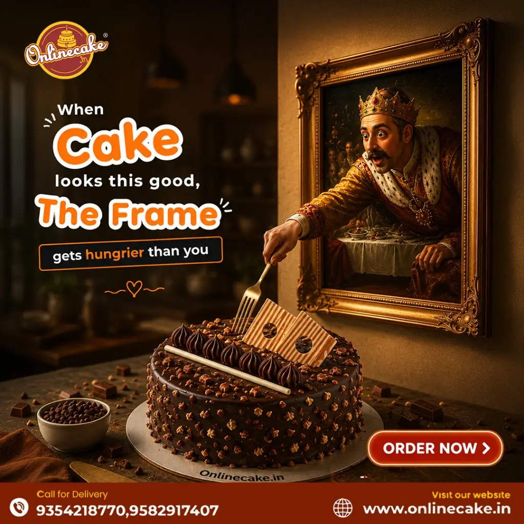 Living frame cake campaign for Onlinecake.in