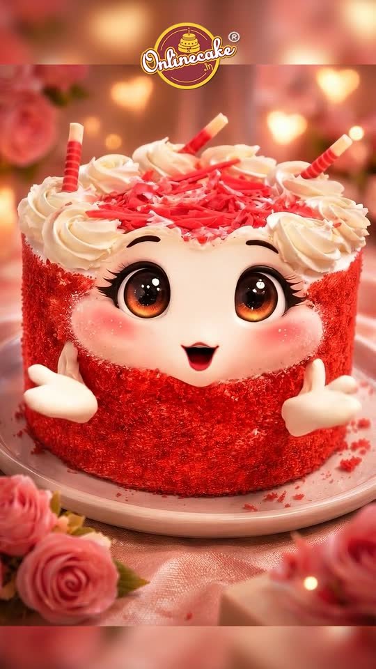 Red velvet cake motion for Onlinecake.in